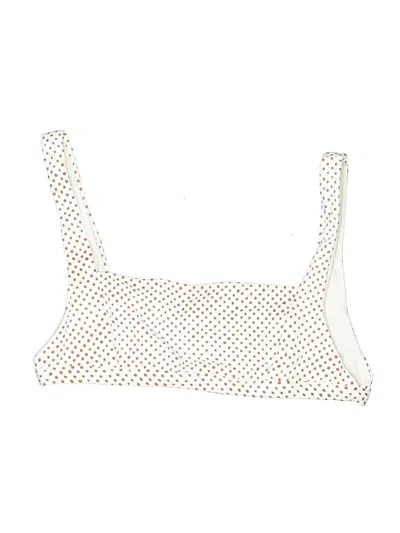 Billabong Swimsuit Top Ivory Polka Dots Pattern Swimwear In Multi
