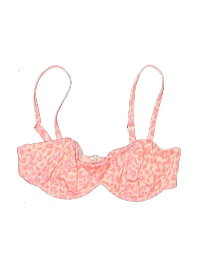 Billabong Swimsuit Top Pink Animal Print Pattern Swimwear