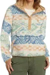 Billabong Switchback Textured Fleece Pullover In Blue
