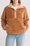 Billabong Switchback Textured Fleece Pullover In Sandalwood