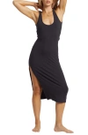 Billabong Take A Look Convertible Midi Dress In Black Sands