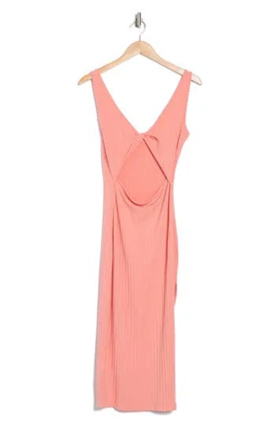 Billabong Take A Look Convertible Midi Dress In Peach Out
