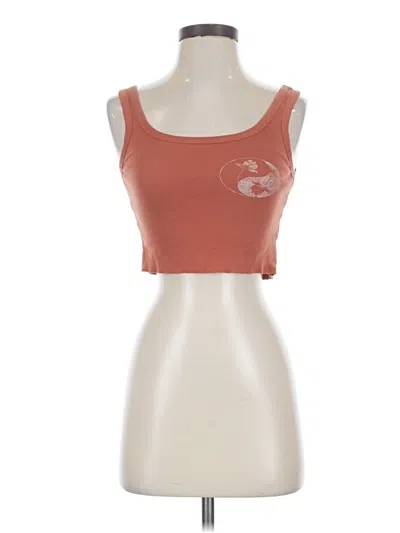 Pre-owned Billabong Tank Top Orange Strapless Neckline Tops