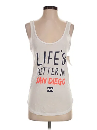 Billabong Tank Top White Halter Neckline Tops