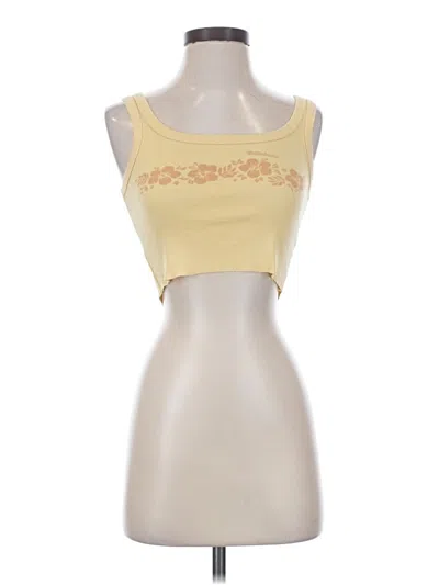Pre-owned Billabong Tank Top Yellow Strapless Neckline Tops