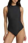 Billabong Tanlines High Neck Glider One-piece Swimsuit In Animal Print