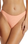 Billabong Tanlines Hike High Leg Bikini Bottoms In Peach Tart