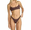 Billabong Tanlines Jaclyn Crop Bikini Top In Kona In Purple