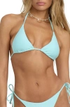 Billabong Tanlines Multifit Triangle Bikini Top In Blue