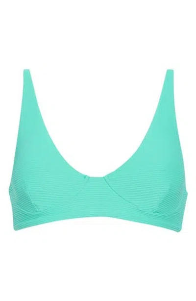 Billabong Tanlines Plunge Bikini Top In Green