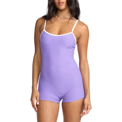 Billabong Tanlines Retro One-piece Swimsuit In Purple