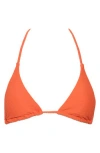Billabong Tanlines Triangle Bikini Top In Coral Craze