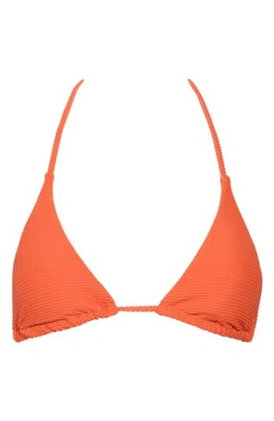 Billabong Tanlines Triangle Bikini Top In Coral Craze