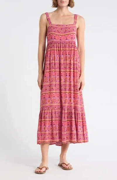 Billabong Tea Party Midi Dress In Multi
