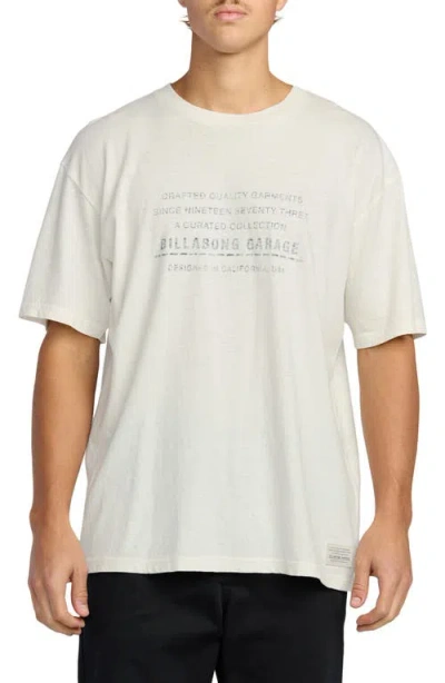 Billabong The Label Garage Cotton & Hemp Graphic T-shirt In White