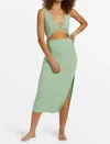 Billabong The Take A Look 2-way Midi Dress In Green
