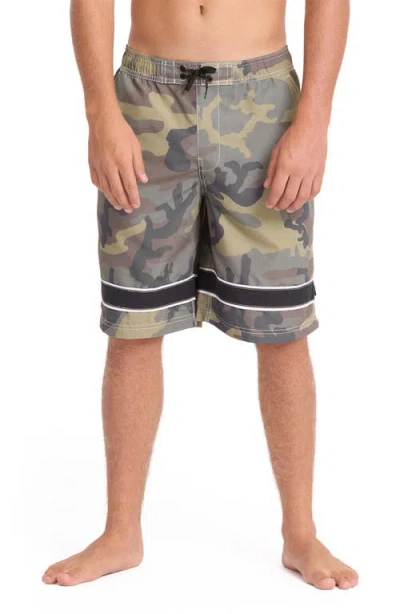 Billabong Throw On 2.0 Camouflage Swim Trunks In Gray