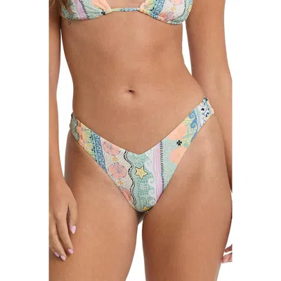 Billabong Tide Pool V Hike Cheeky Bikini Bottoms In Multi