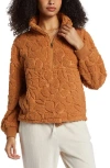 Billabong Time Off Fleece Half Zip Pullover In Sandalwood