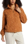 Billabong Time Off Fleece Half Zip Pullover In Sandalwood