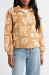 Billabong Time Off Fleece Half Zip Pullover In Shoreline