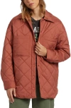 Billabong Transport Water Resistant Snap-up Shacket In Sweet Chocolate