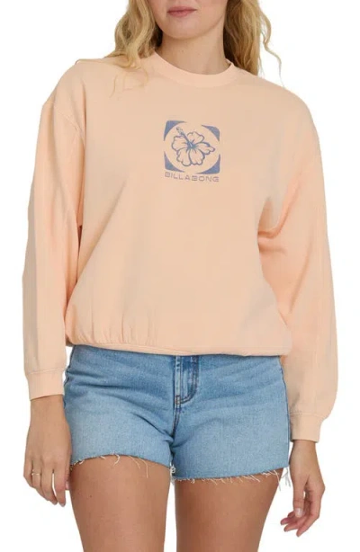 Billabong Treasure Cay Graphic Sweatshirt In Orange