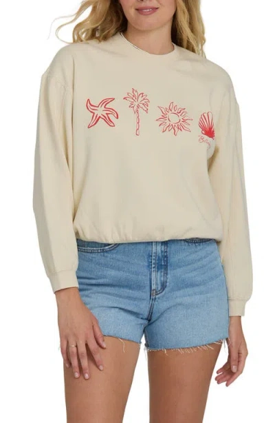 Billabong Treasure Cay Graphic Sweatshirt In Neutral