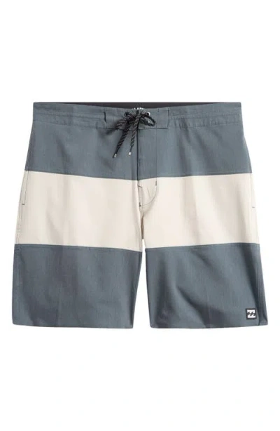 Billabong Tribong Lo Tide Water Repellent Board Shorts In Slate Green