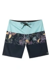 Billabong Tribong Pro Water Repellent Board Shorts In Black Multi