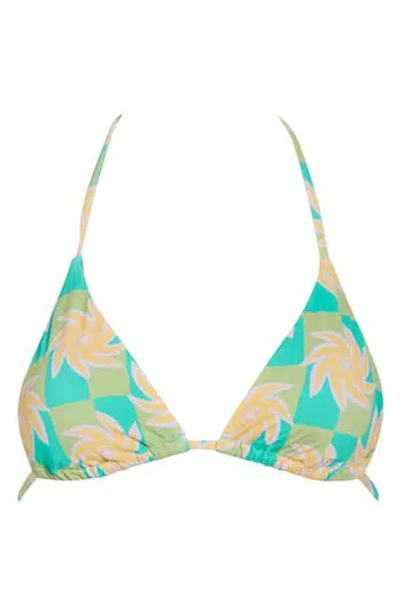 Billabong Trippin' On Sun Triangle Bikini Top In Blue