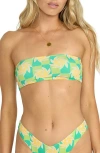 Billabong Trippin Tully Bandeau Bikini Top In Trippin Tully, Women's At Urban Outfitters In Green