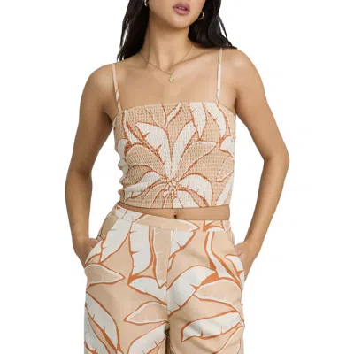 Billabong Tropic Breeze Crop Smock Top In Multi