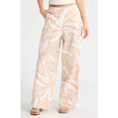 Billabong Tropic Breeze Straight Leg Pants In Neutral