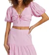 Billabong Tropic Heart Cropped Blouse In Pink Dream In Pink