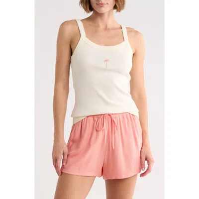 Billabong Tropic Palm Cotton Rib Tank In Brown