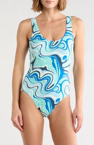 Billabong Tropic Vibes One-piece Swimsuit In Blue