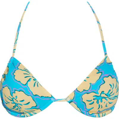 Billabong Tropical Shift Strappy Underwire Bikini Top In Blue