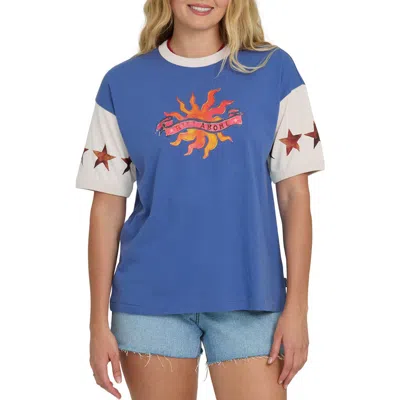 Billabong Tropics Co Graphic Ringer T-shirt In Blue