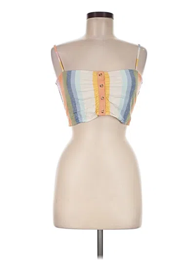 Pre-owned Billabong Tube Top Blue Strapless Neckline Tops