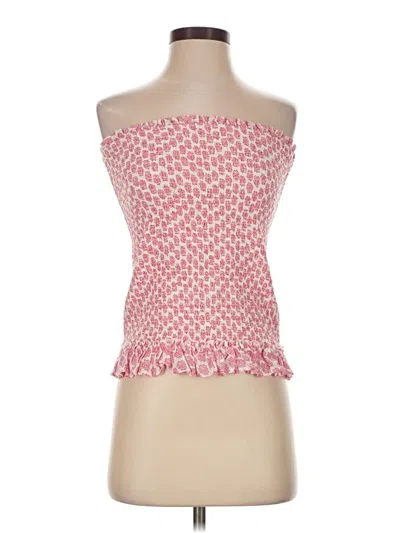 Pre-owned Billabong Tube Top Pink Strapless Neckline Tops