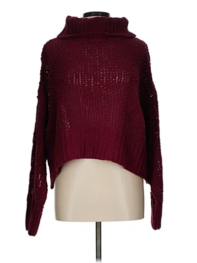Pre-owned Billabong Turtleneck Sweater In Burgundy
