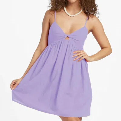 Billabong Twist Dress In Lavender In Purple