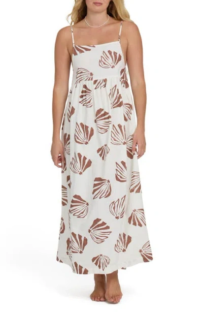 Billabong Undone Seashell Print Cover-up Maxi Dress In White