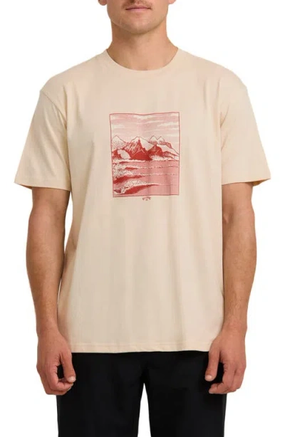 Billabong Up The Point Adventure Division Organic Cotton Graphic T-shirt In Neutral