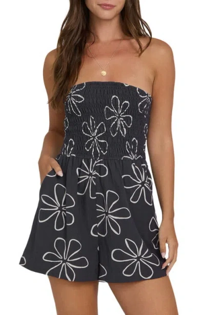 Billabong Vacay All Day Strapless Romper In Multi