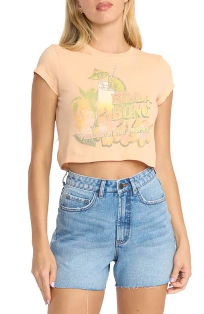 Billabong Vacay Awaits Crop T-shirt In Orange