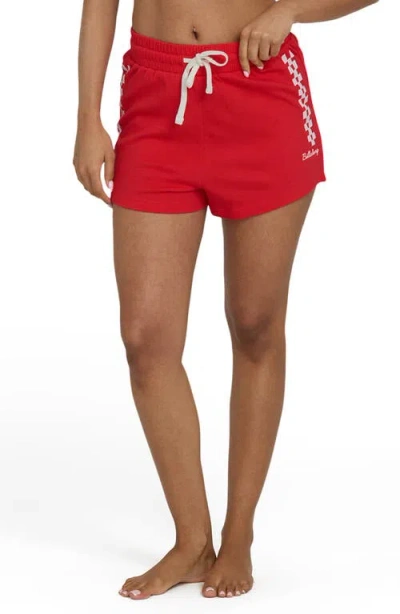 Billabong Vacay Forever Cotton Knit Shorts In Red