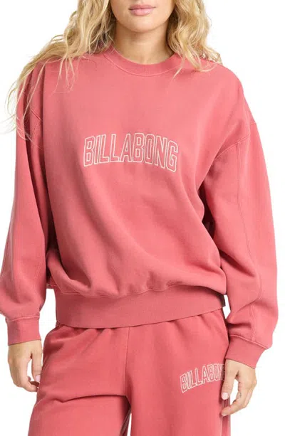 Billabong Vibes Kendal Graphic Sweatshirt In Pink