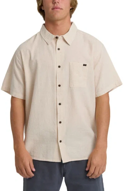 Billabong Victoria Short Sleeve Button-down Shirt In White